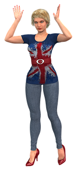 Surrender Pose3 D Character PNG