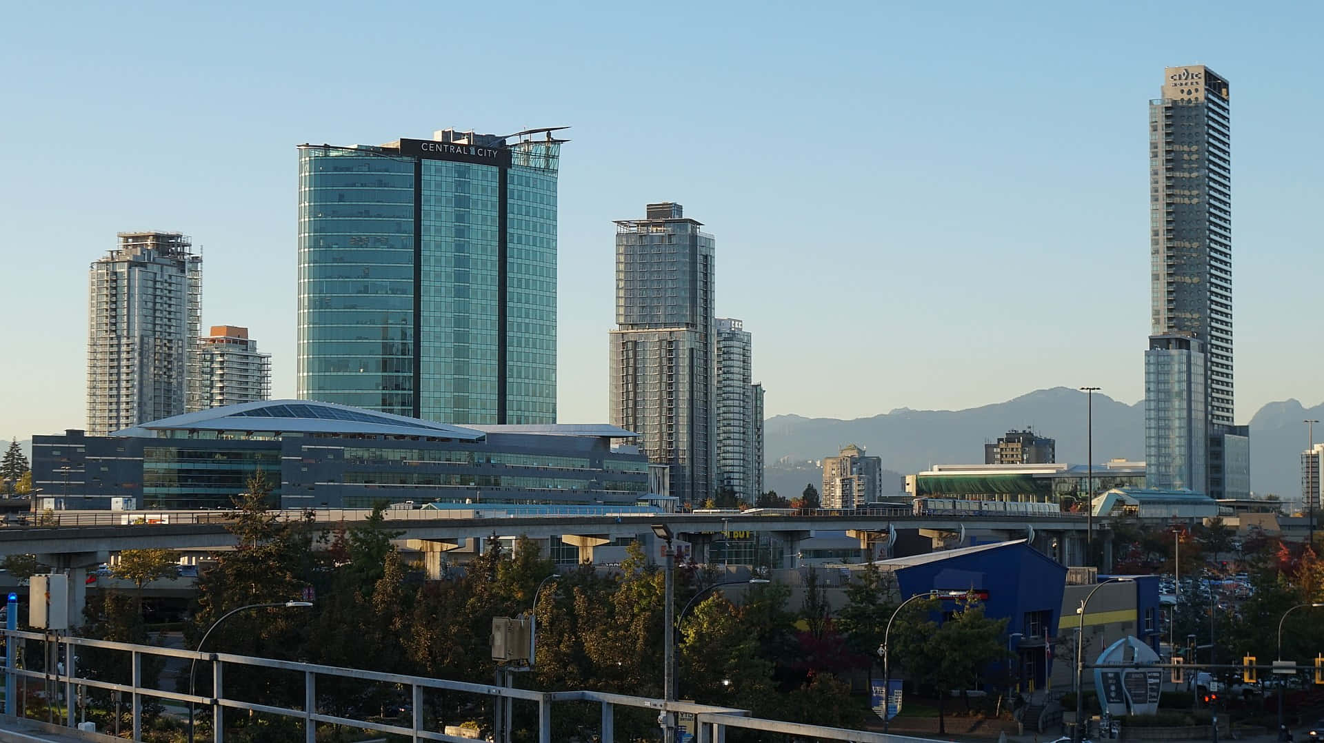 Surrey Central City Skyline Canada Wallpaper