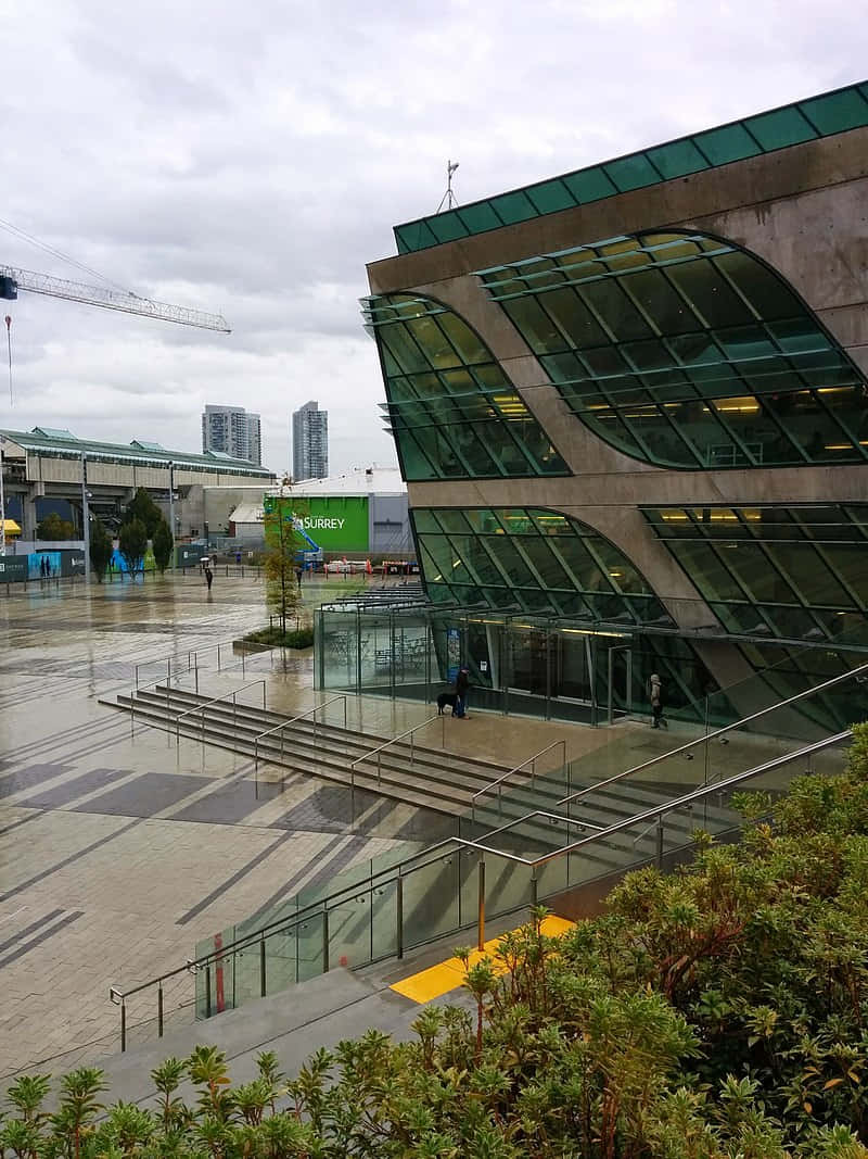 Download Surrey Central Library Exterior Rainy Day Wallpaper ...