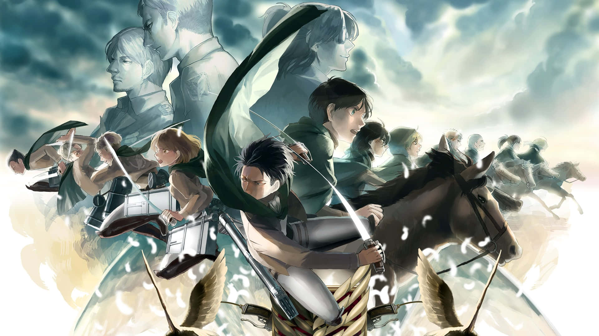 Lead the charge with the Survey Corps" Wallpaper