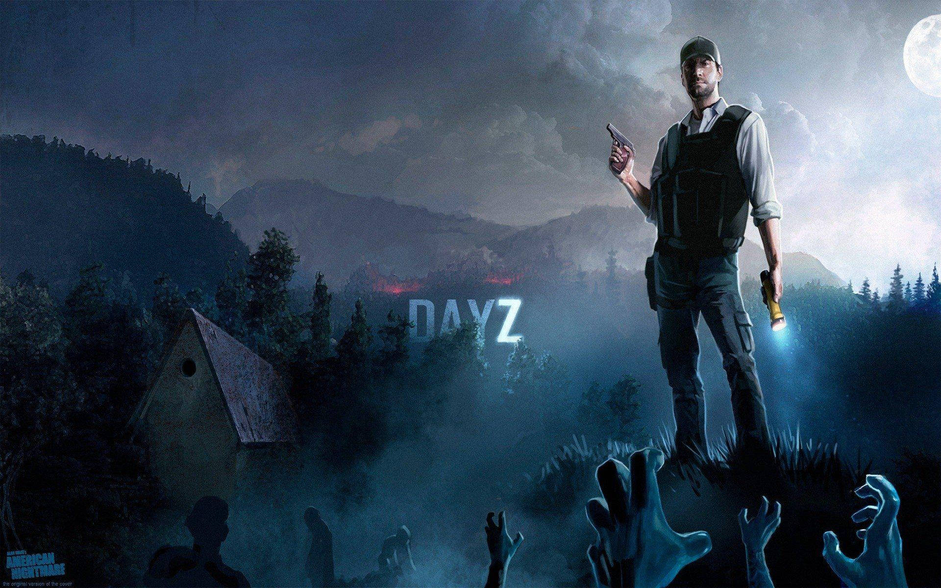 Survivor With Zombies Dayz Desktop Wallpaper