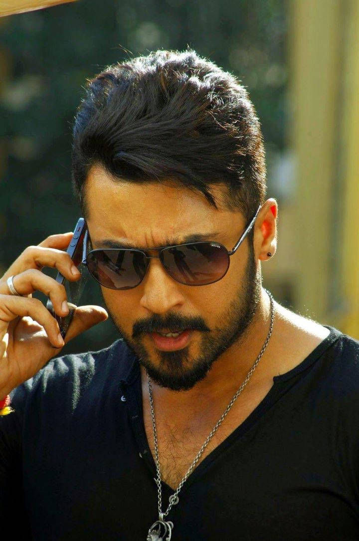 Surya Answering Phone Call Hd Wallpaper