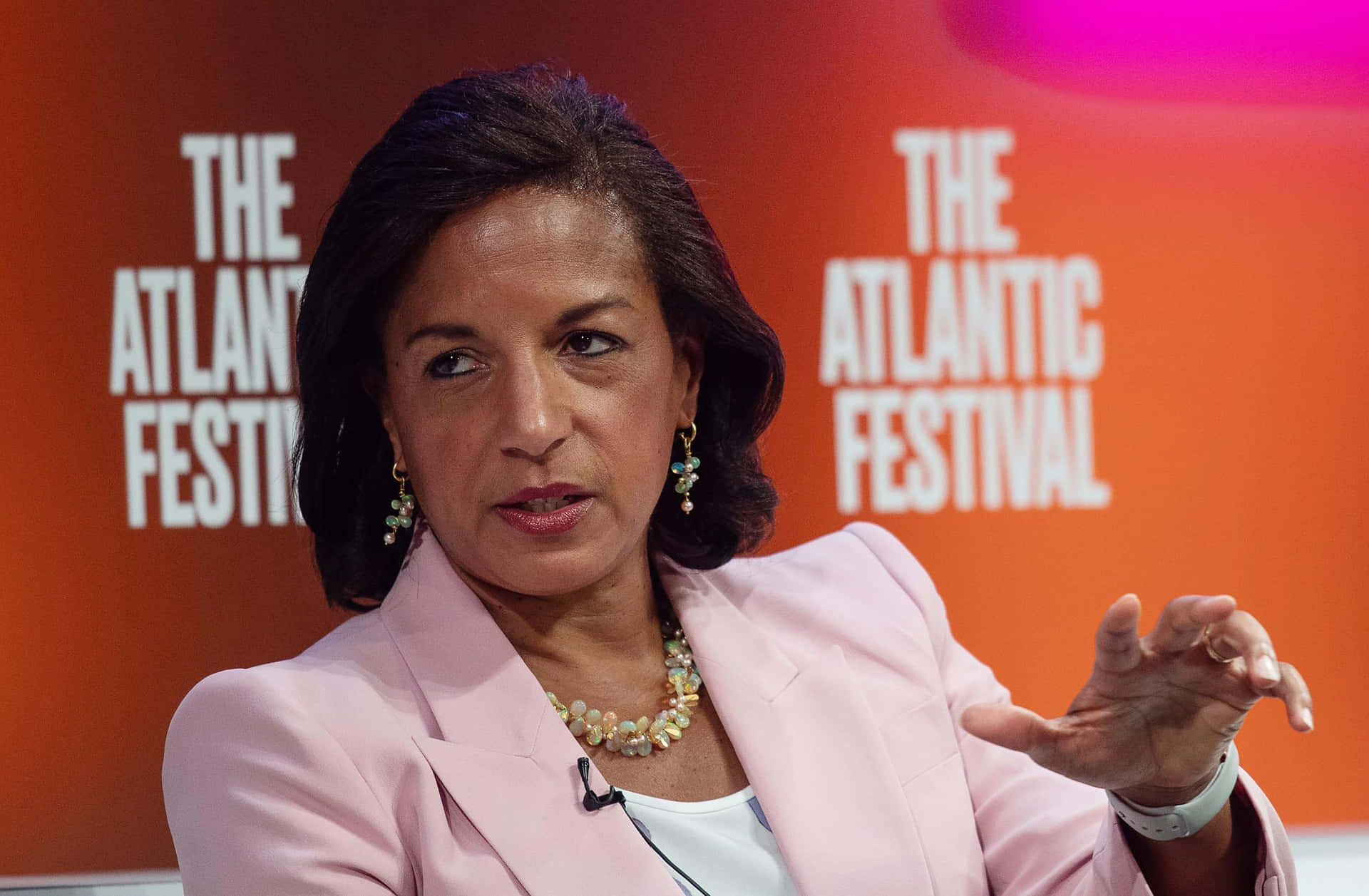 Susan Rice Speakingat Atlantic Festival Wallpaper