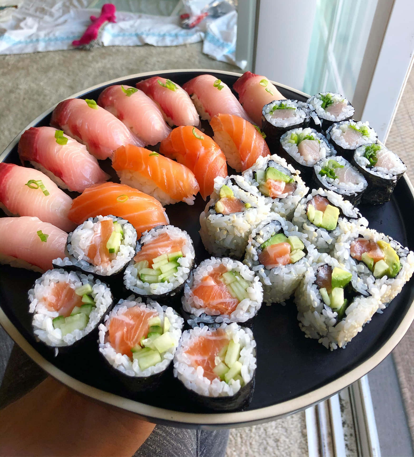 Sukulenteog Lækre Sushi-ruller.