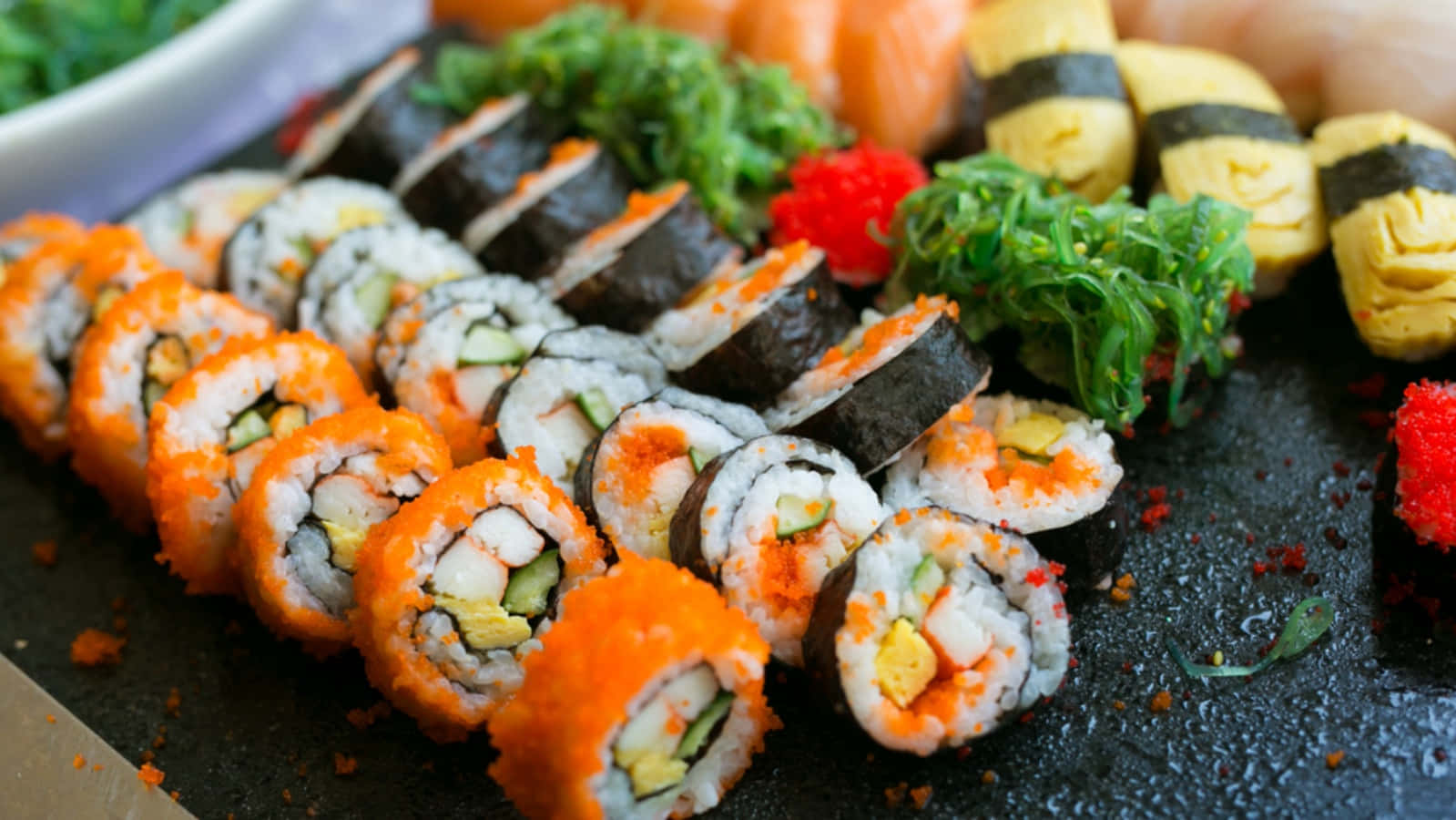 Freshly-made sushi, enjoy!