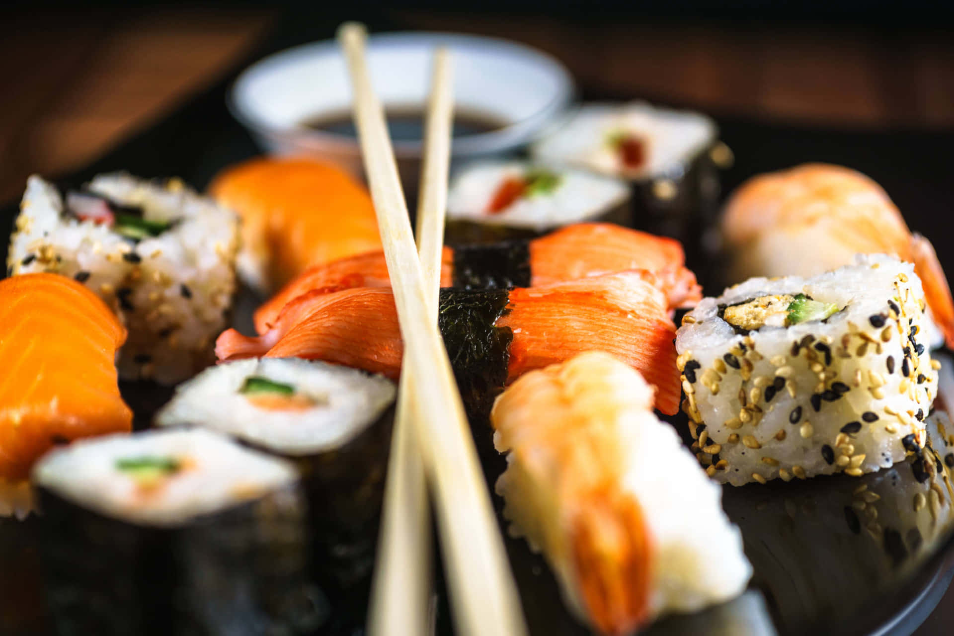 Etudvalg Af Friske Sushi Muligheder.