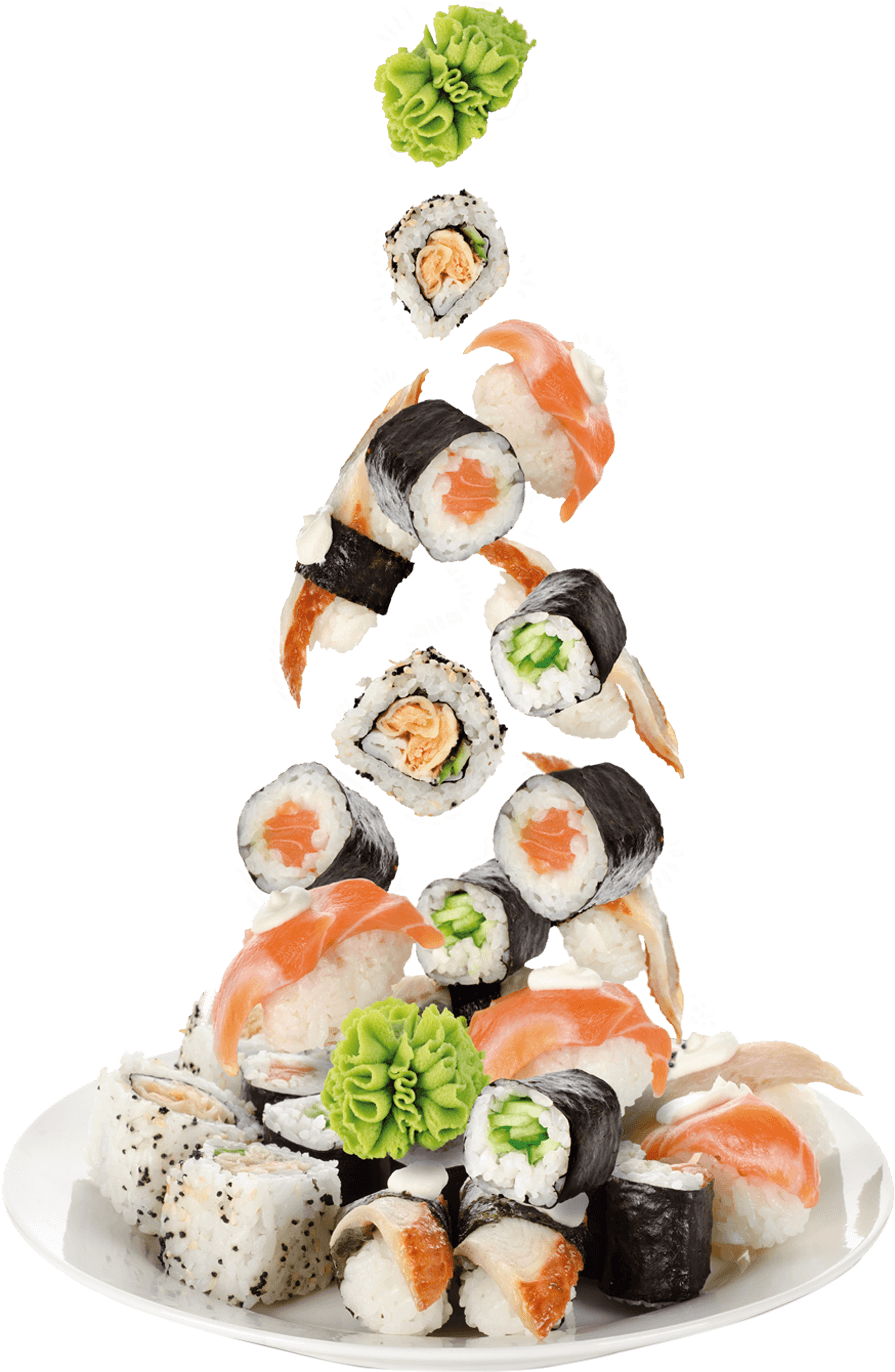 Sushi Selection Levitation PNG