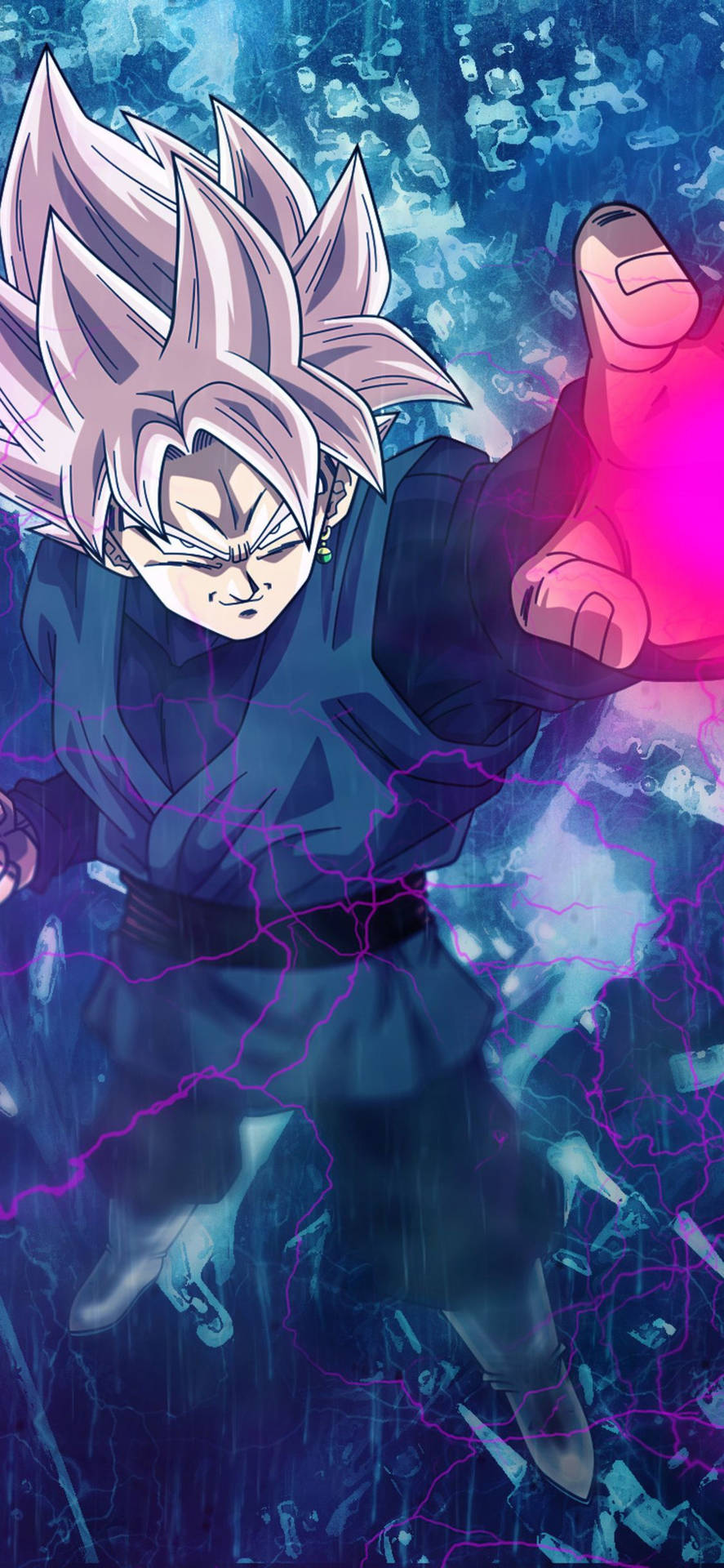 Suspenderet Blast Power Of Son Goku iPhone Wallpaper Wallpaper