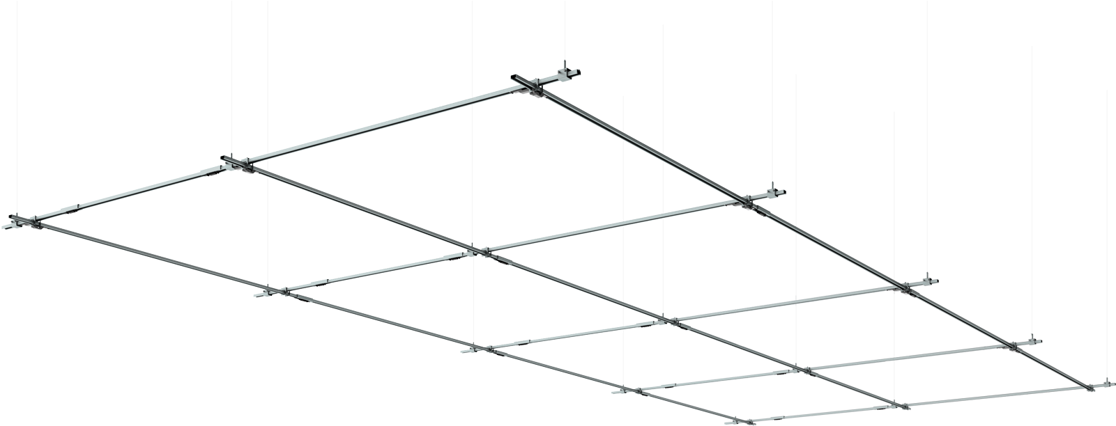 Suspended Ceiling Grid Structure PNG