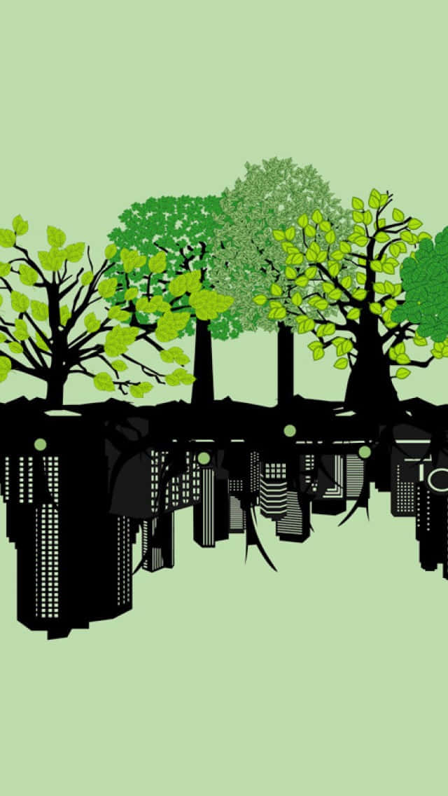 Sustainable Future Concept Illustration Wallpaper