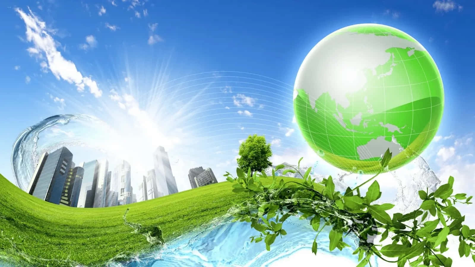 Sustainable Earth Concept Art Wallpaper