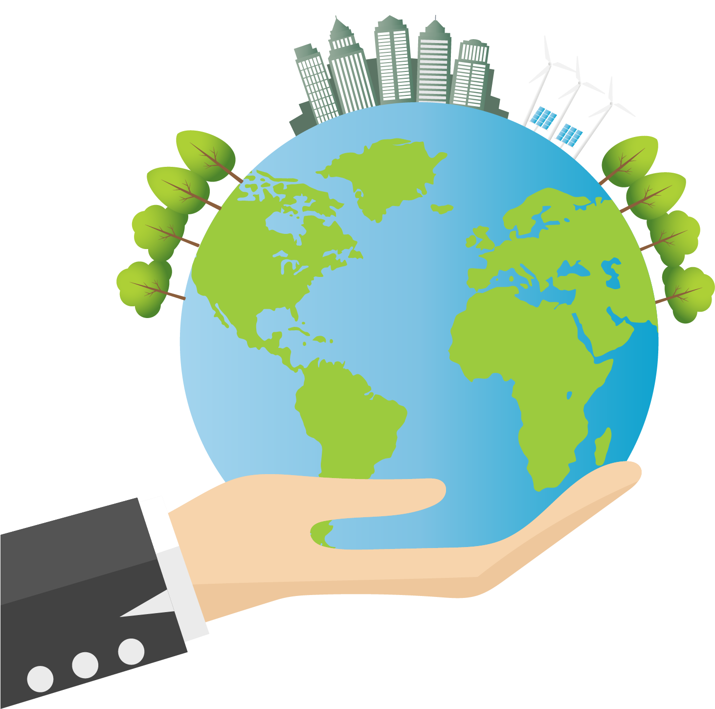 Sustainable Earthin Hand PNG