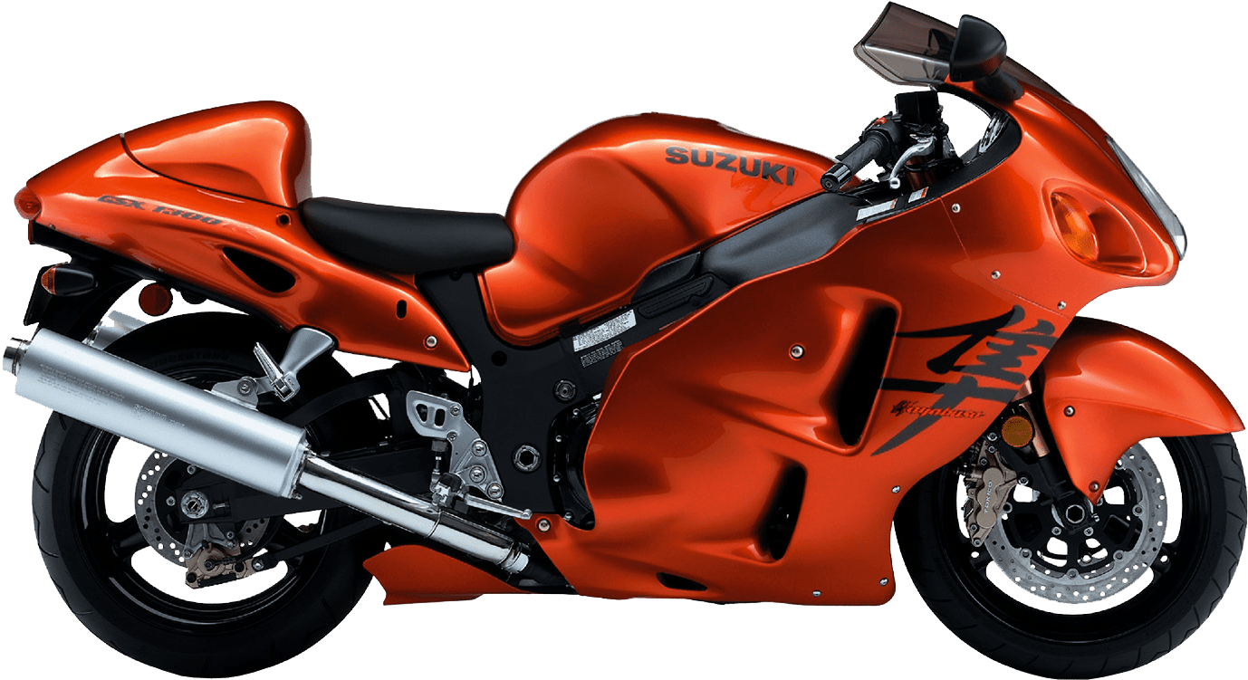 Suzuki Sportbikein Orange PNG