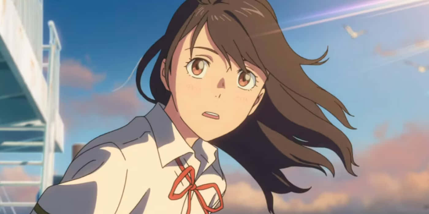 Suzume Anime Character Wind Swept Hair Wallpaper