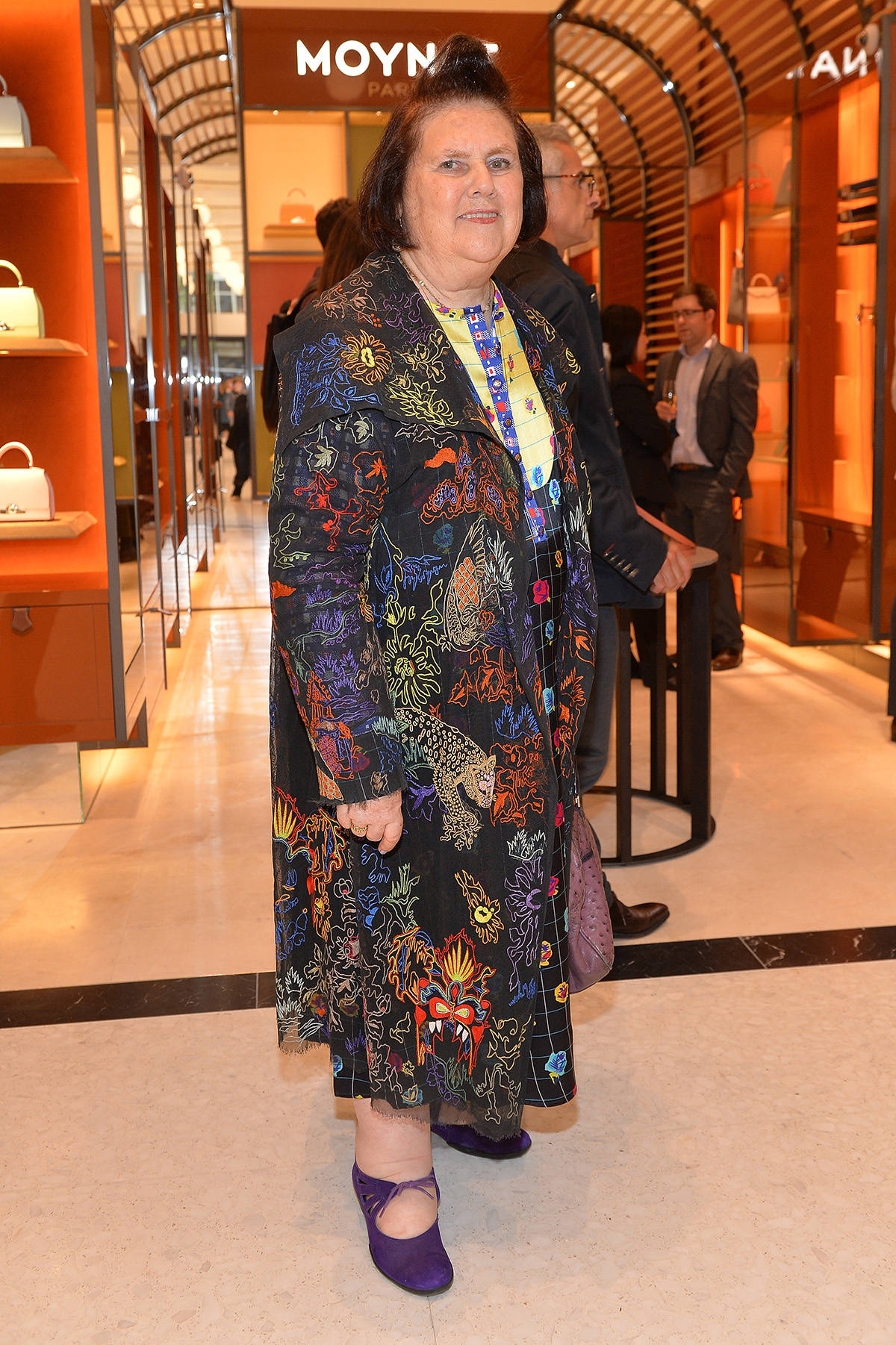 Suzy Menkes attends the launch of Moynat Wallpaper