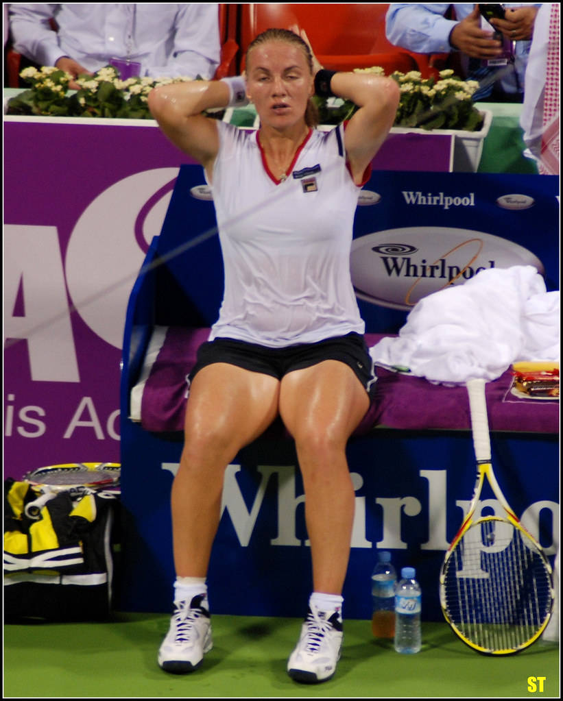 Svetlana Kuznetsova Sweaty sporty tapet Wallpaper