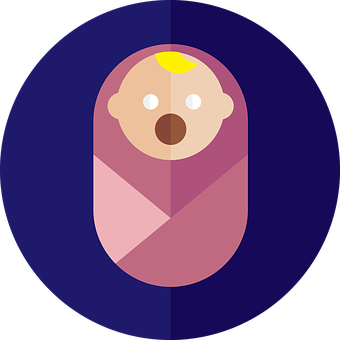 Swaddled Baby Cartoon Icon PNG