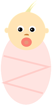 Swaddled Baby Cartoon PNG