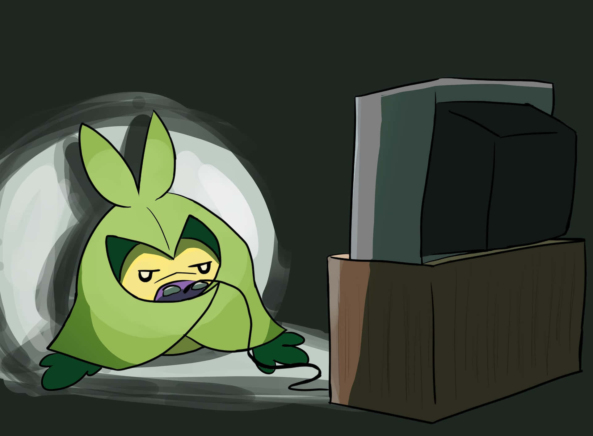 Swadloon Playing Video Games Wallpaper
