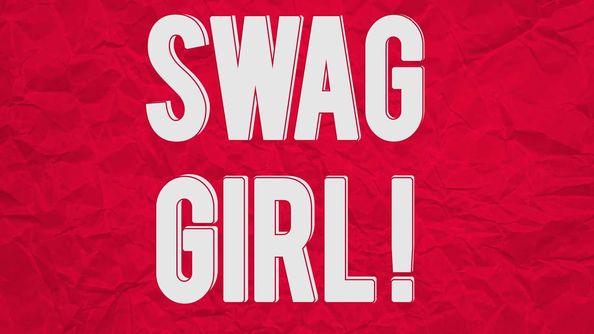 Swag Girl On A Red Background