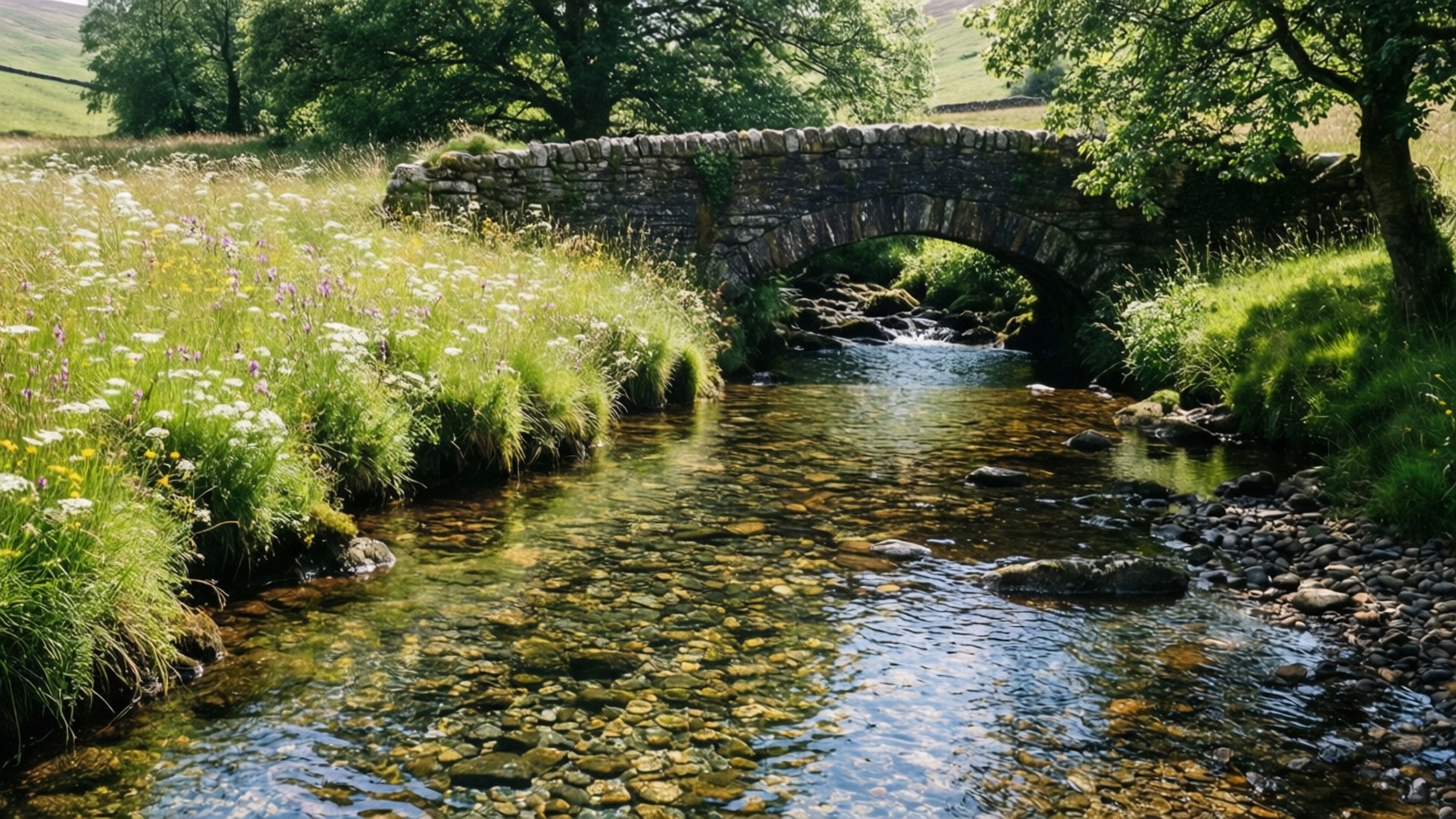 Swaledale Stream Papéis de Parede