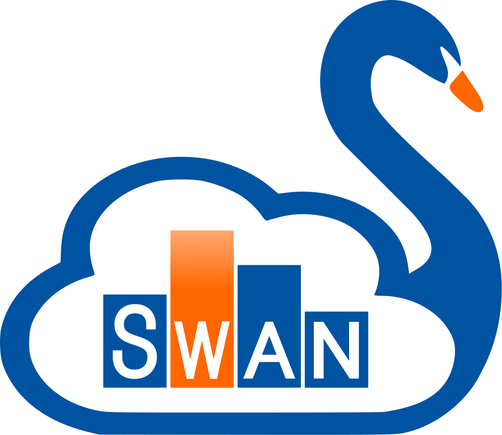 Swan Cloud Logo Design PNG