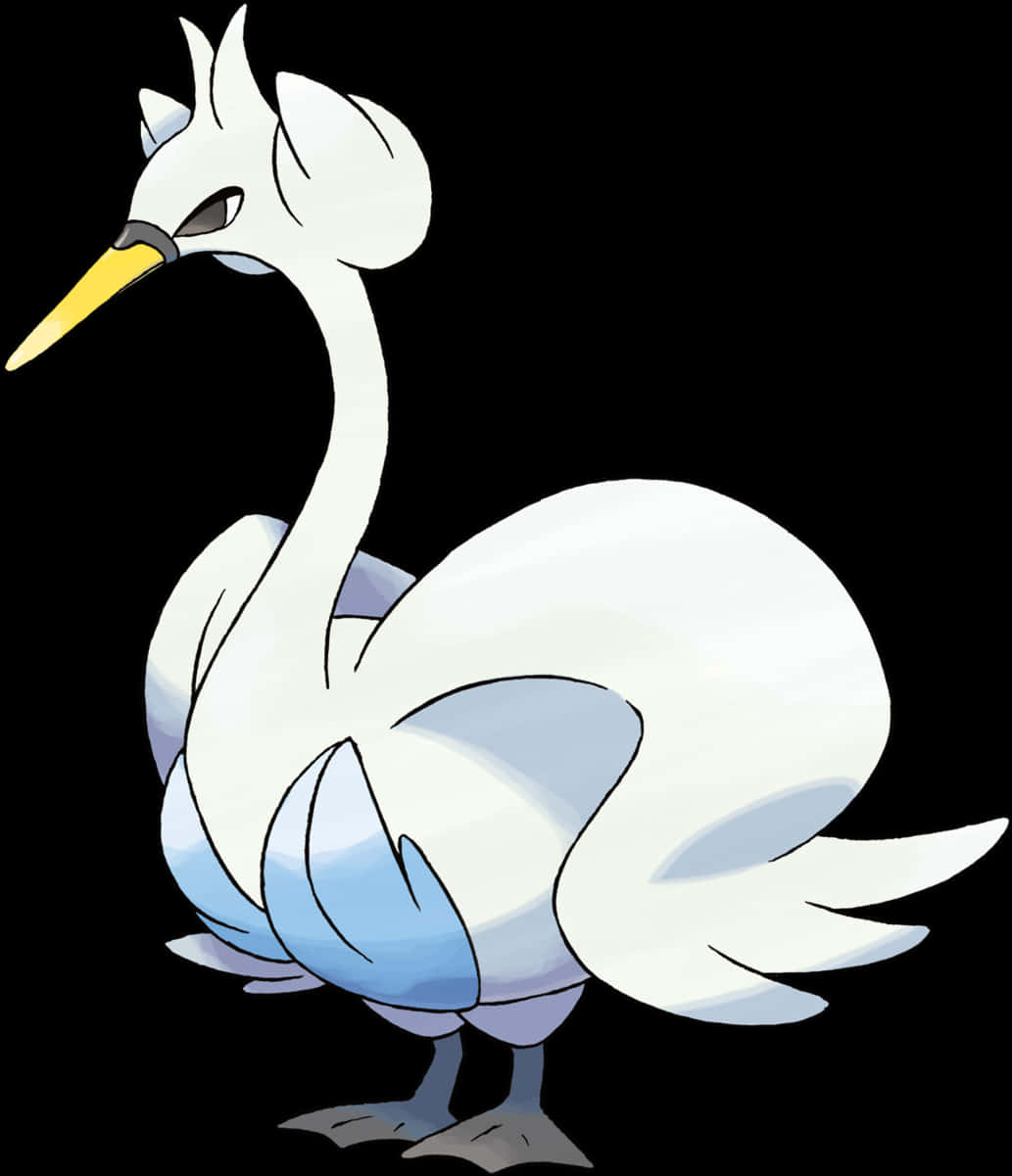 Swan Pokemon Swanna Illustration PNG