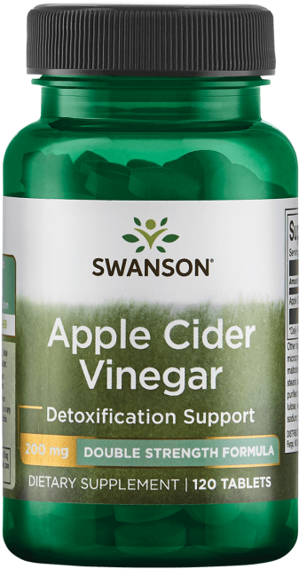 Swanson Apple Cider Vinegar Supplement Bottle PNG