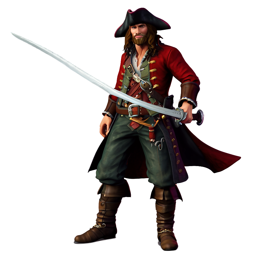 Swashbuckling Rogue Pirate Png Whe97 PNG