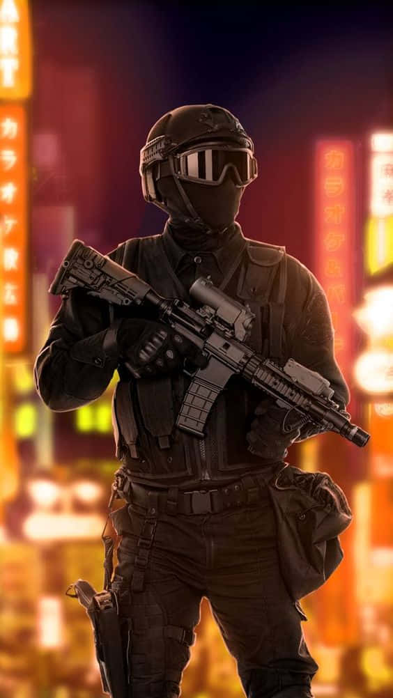 Elite SWAT Team Prepares for Mission Wallpaper