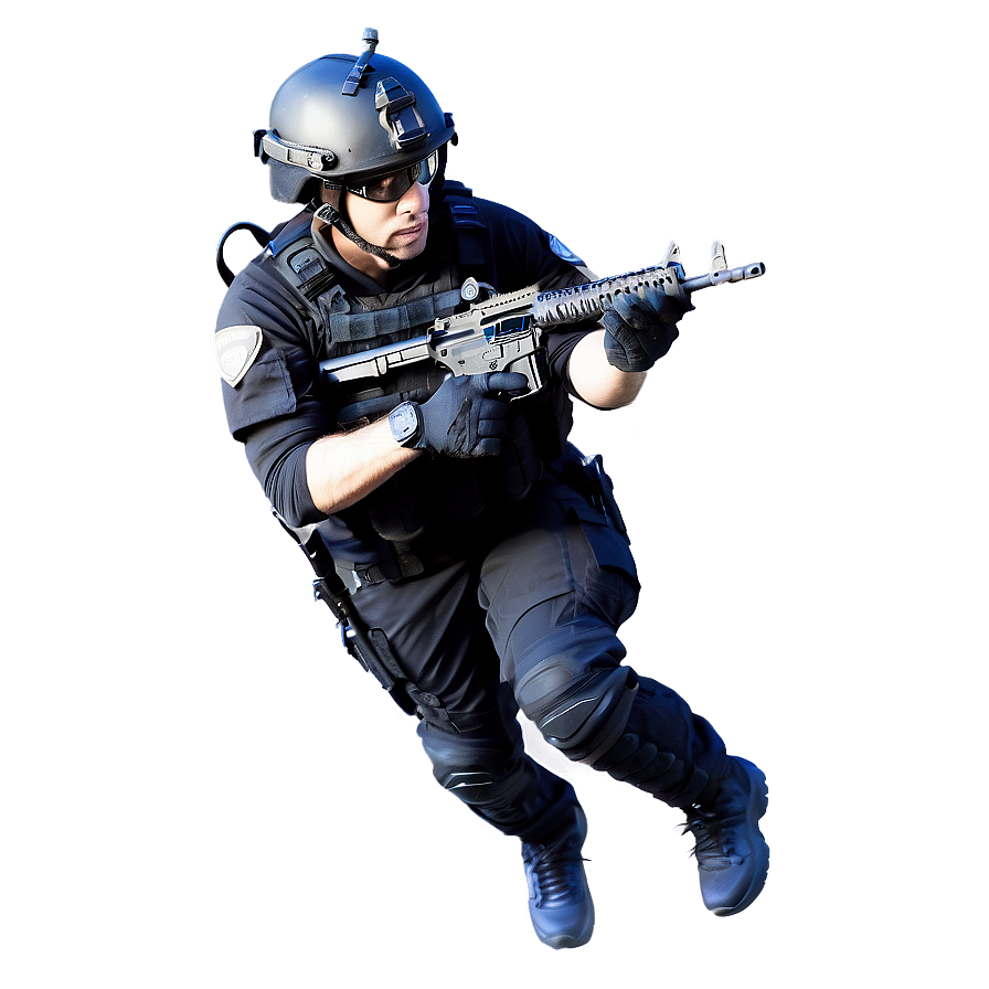 Swat Officer In Action Png 9 PNG