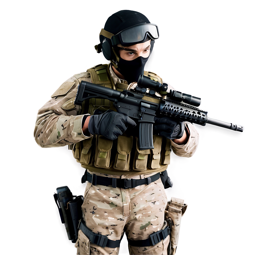 Swat Sniper Ready Png Pgf PNG