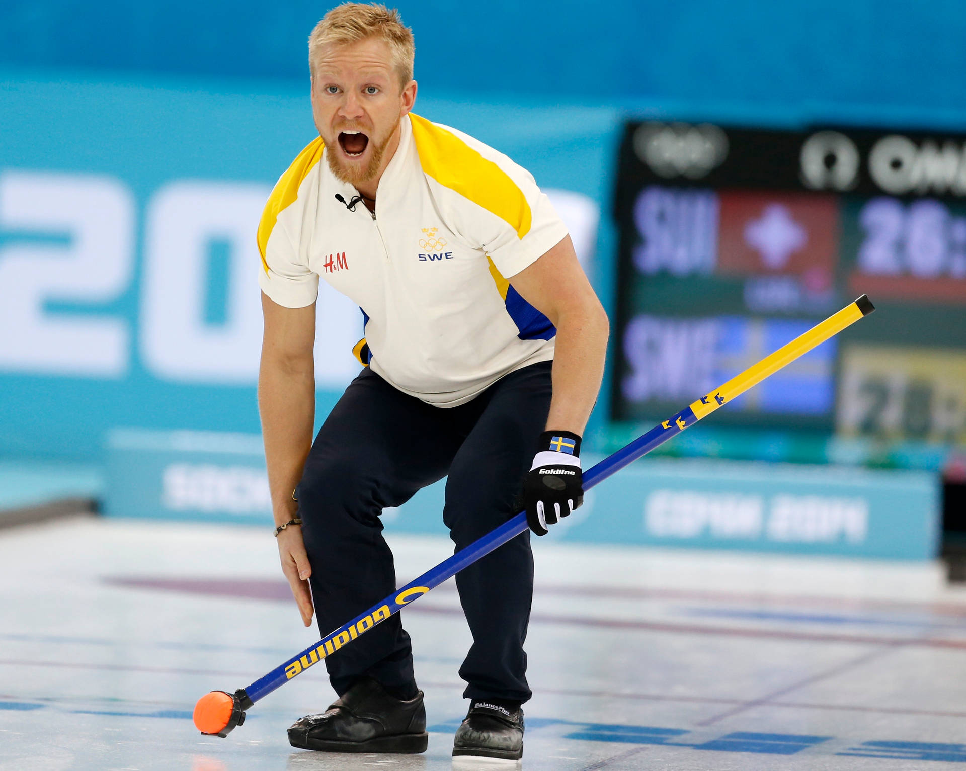 Equipode Curling De Suecia. Fondo de pantalla