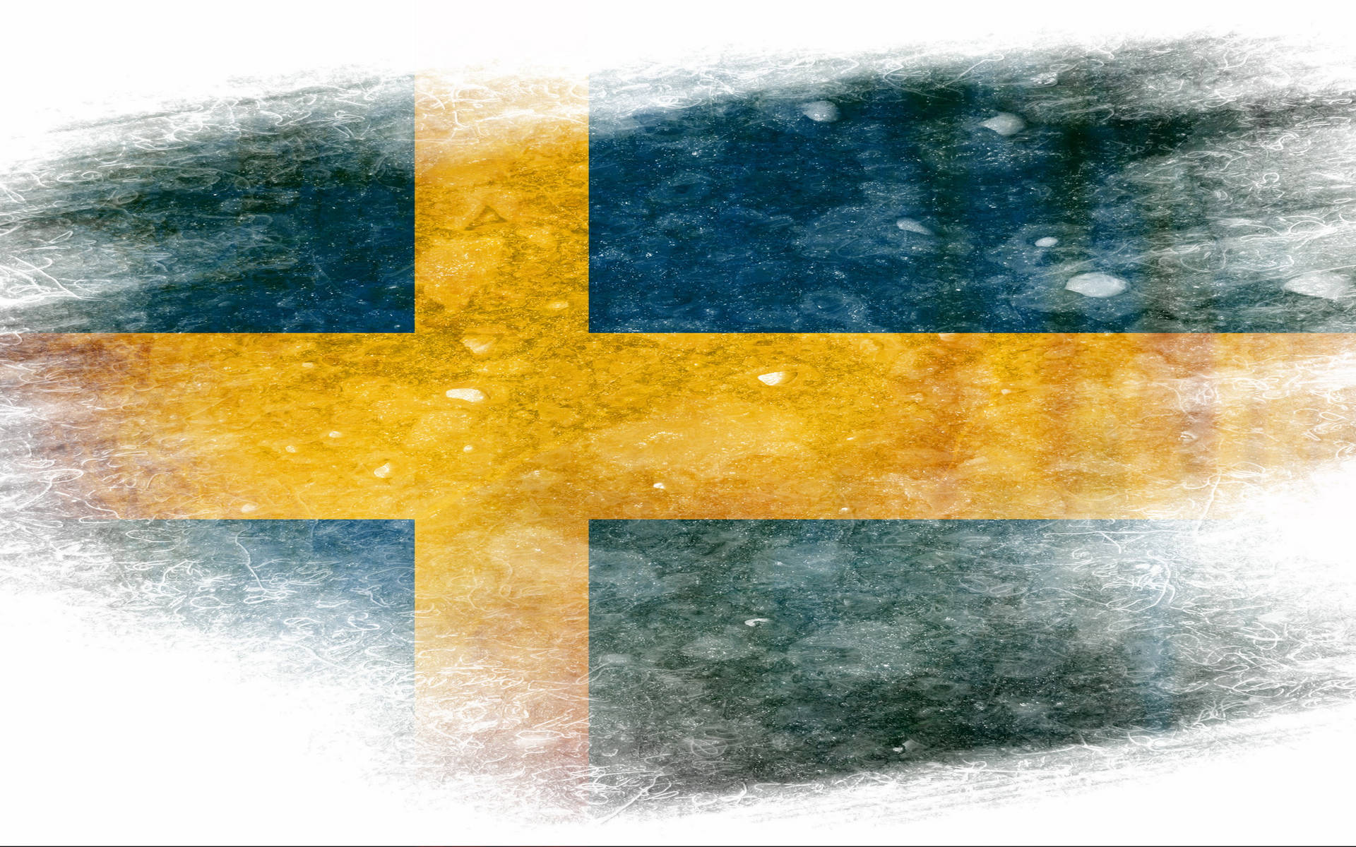 Svensk flag digital kunst Tapet Wallpaper