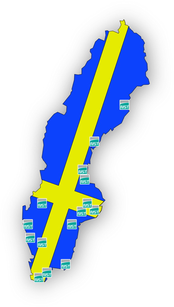 Sweden Map Flag Overlay PNG