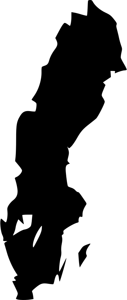 Sweden Map Silhouette PNG