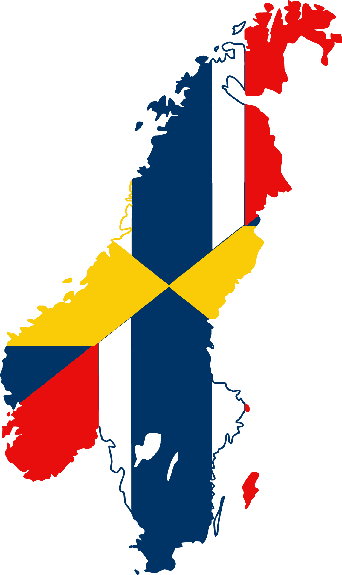 Sweden Nordic Cross Flag Overlay PNG