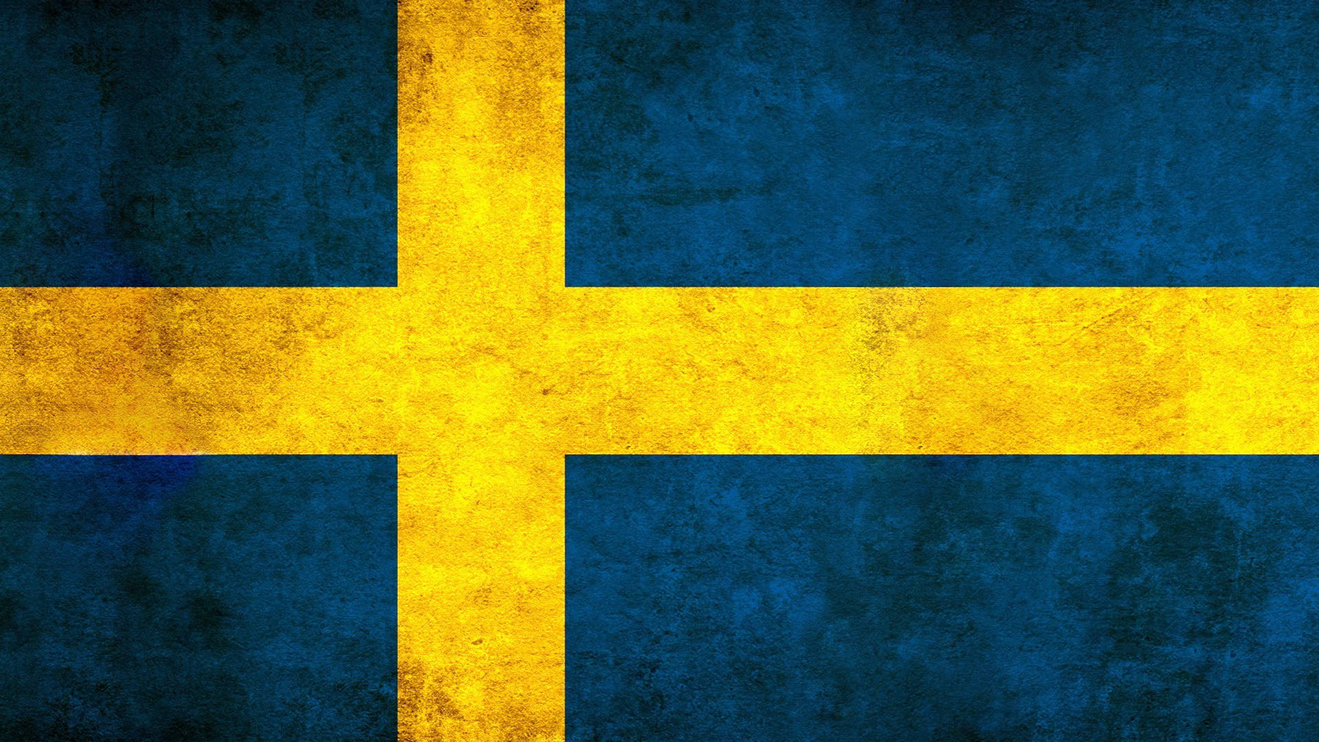Sweden Radiant Grunge Flag Wallpaper