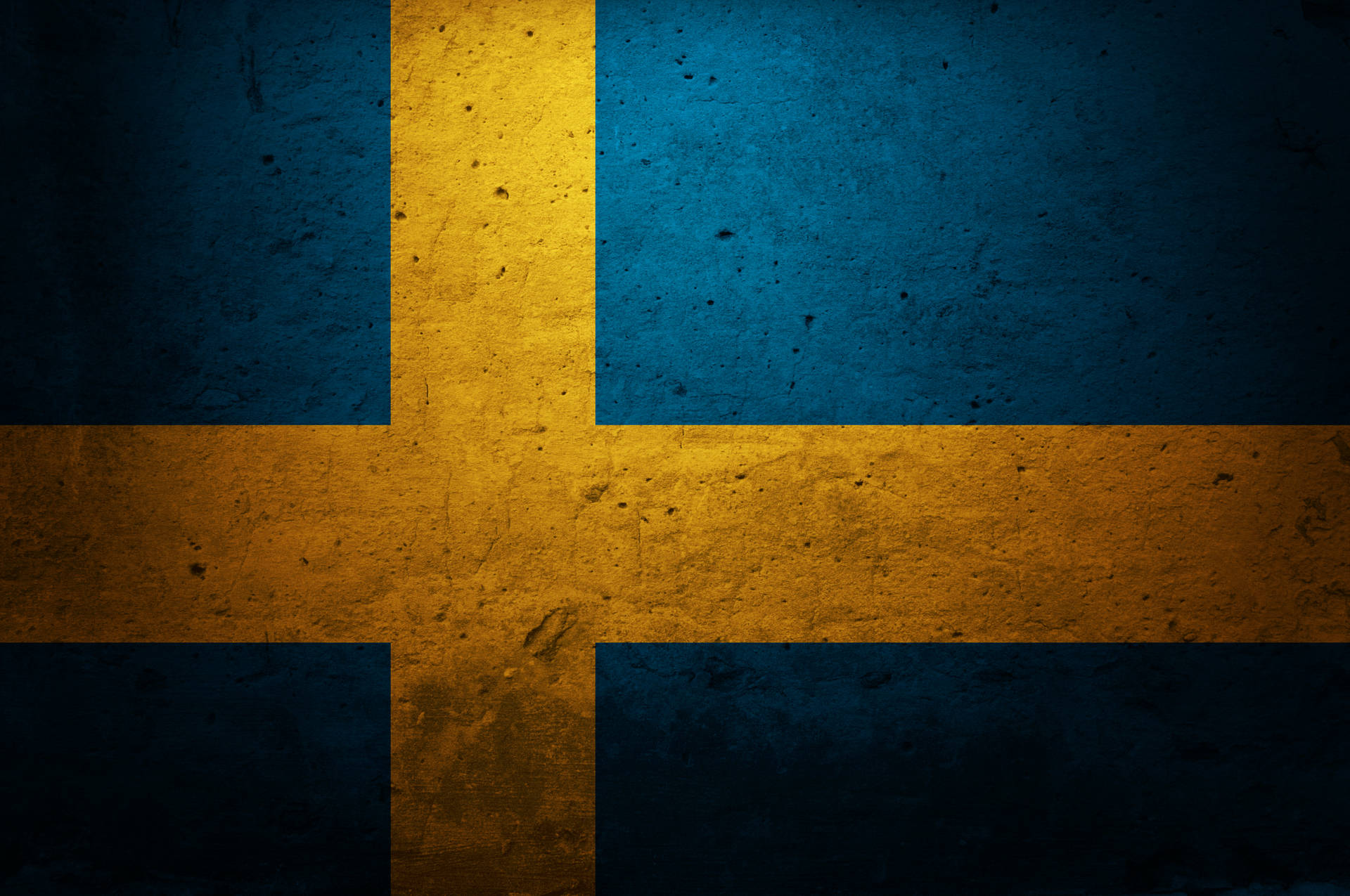 Sweden Rustic Flag Art Wallpaper