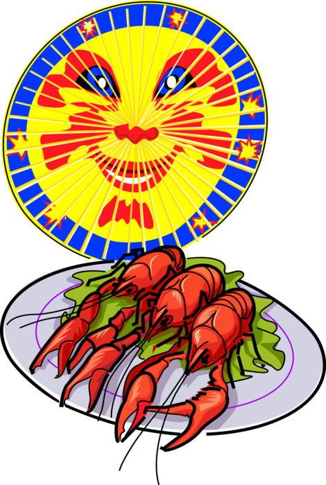 Swedish Crayfish Party Illustration PNG