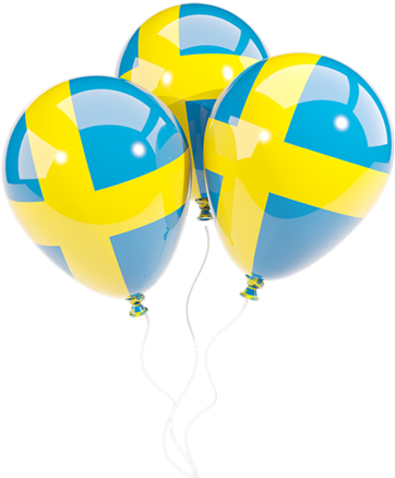 Swedish Flag Balloons PNG