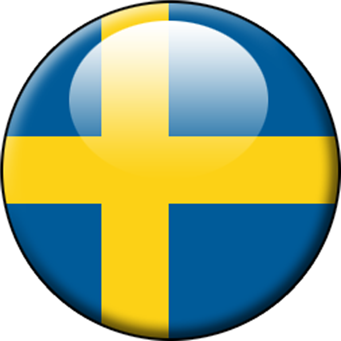 Swedish Flag Button PNG