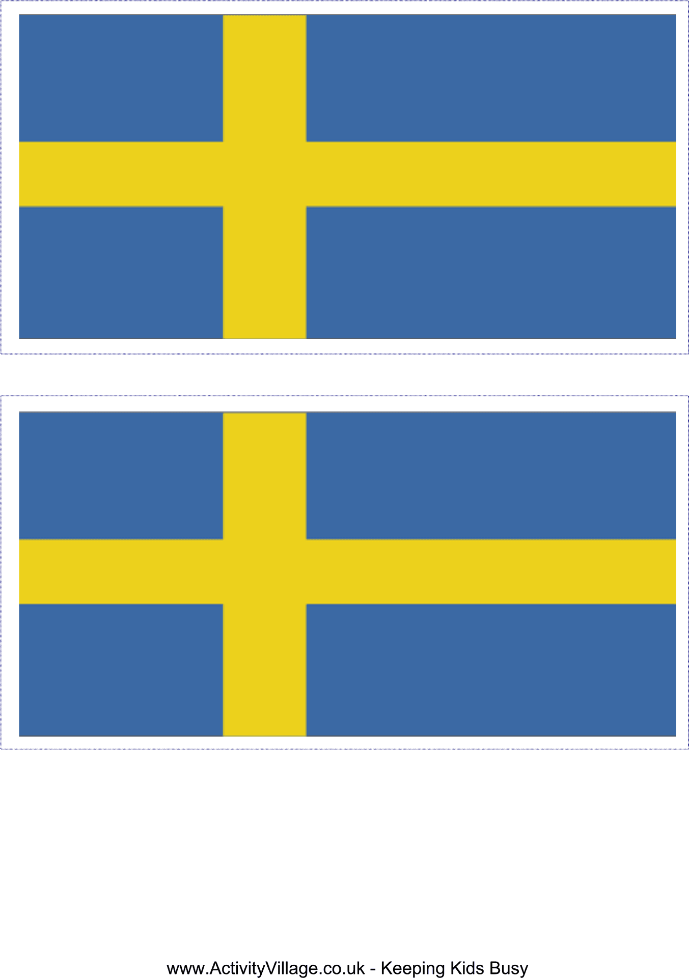 Swedish Flag Printables PNG