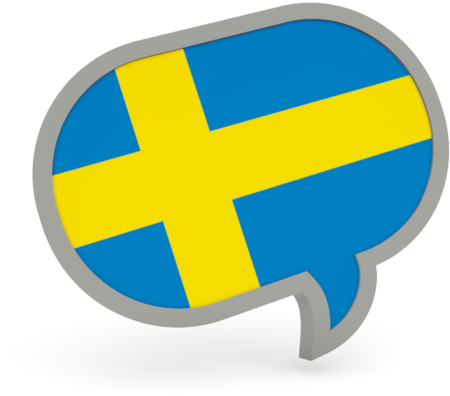 Swedish Flag Speech Bubble PNG