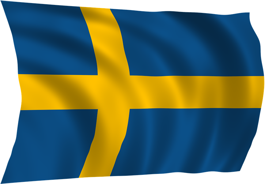 Swedish Flag Waving PNG