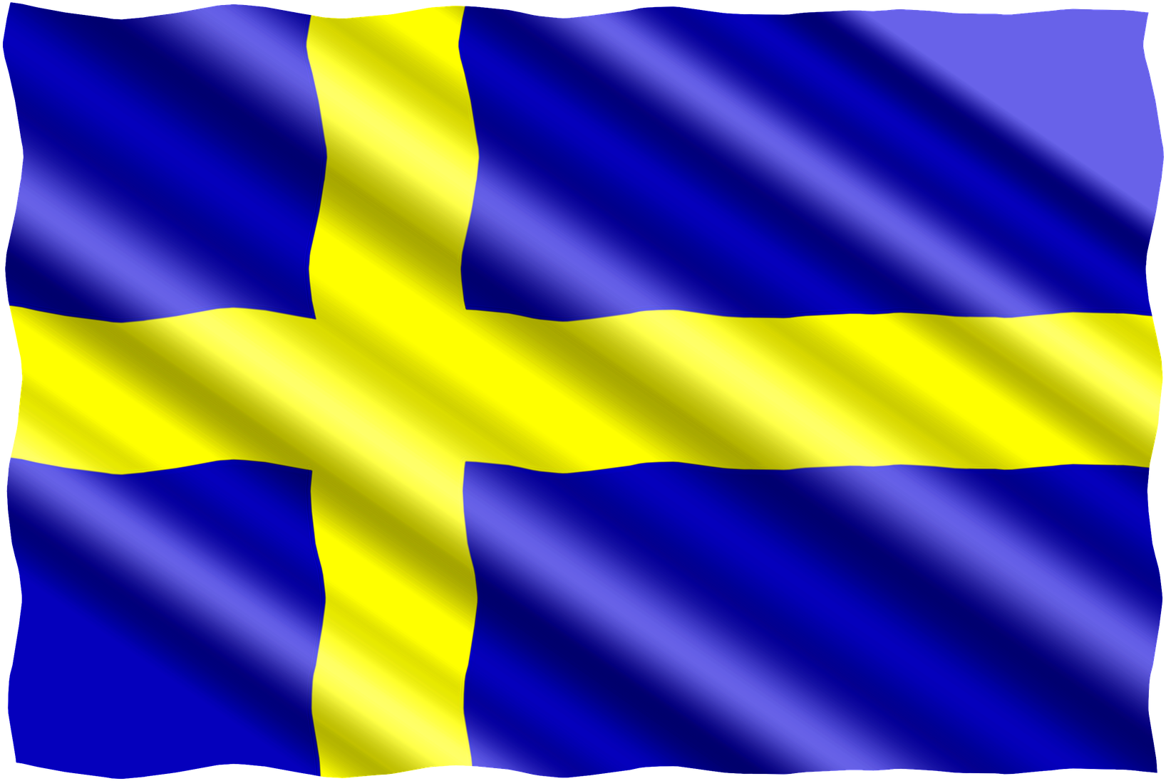 Swedish Flag Waving PNG