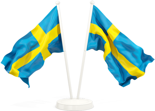 Swedish Flags Waving PNG