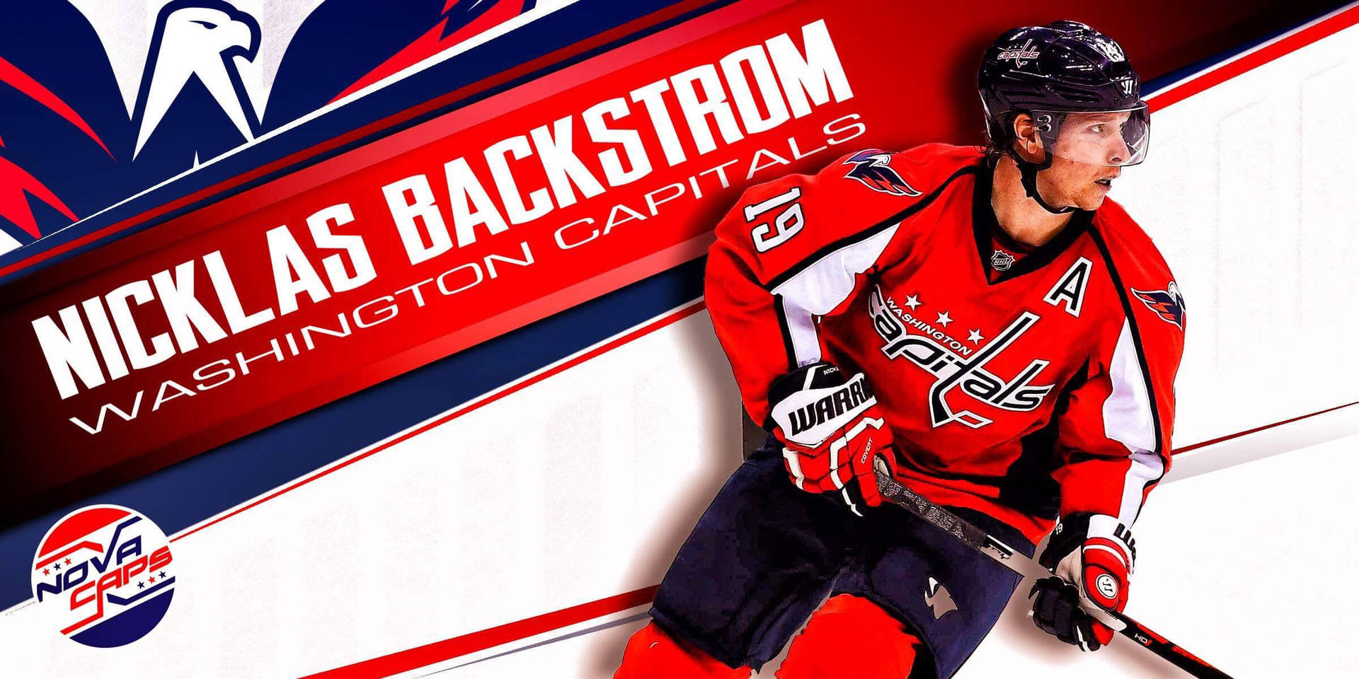Jugadorde Hockey Sueco Nicklas Backstrom De Los Washington Capitals. Fondo de pantalla