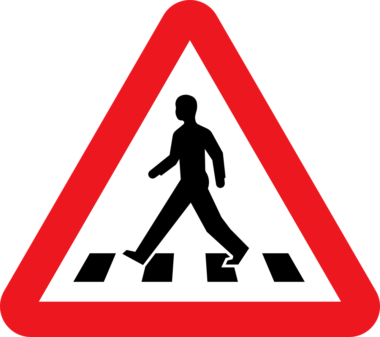 Swedish Pedestrian Crossing Sign PNG