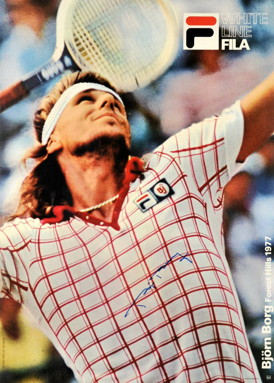 Den svenske tennis spiller Björn Borg Fila plakat tapet Wallpaper